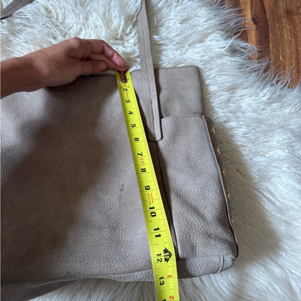 Hammitt Gray/ Taupe Leather Shoulder Bag - Picture 12 of 12